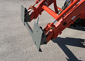 Adapter Bracket - McCormick 125C, Branson SL00, Kioti KL2510 and LS L1100 Loader to Skid Steer - XDF- Front Mounted Disc Mower